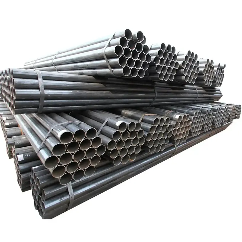 China suppliers of Q235 Q345 ASTM carbon ERW mild iron round welded steel pipes