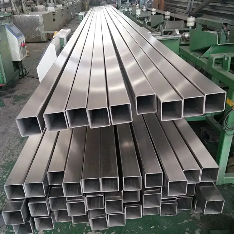 High Quality Decorative Aisi 201 304 316 430 Rectangular Square SS Hairline Hollow Section Stainless Steel Square Pipe/tube